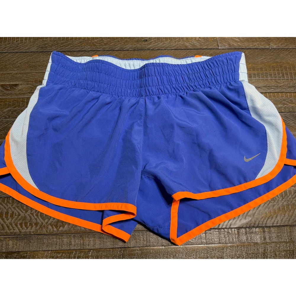 Nike Running Shorts Womens Small Blue Orange Dri-FIT Mesh Trim Athletic Preloved